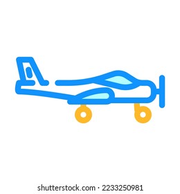 tricycle gear airplane aircraft color icon vector. tricycle gear airplane aircraft sign. isolated symbol illustration