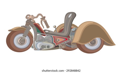 Tricycle for grown kids cartoon illustration