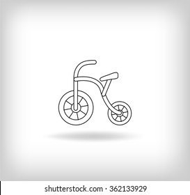 Tricycle icon. Baby Bike Logo. Vector Illustration