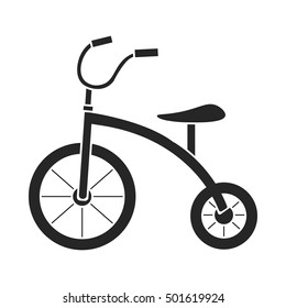 Tricycle icon in black style isolated on white background. Play garden symbol stock vector illustration.