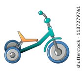 Tricycle icon. Cartoon of tricycle vector icon for web design isolated on white background