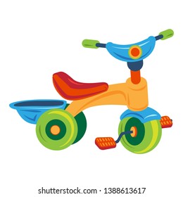 Tricycle icon. Cartoon of tricycle vector icon for web design isolated on white background