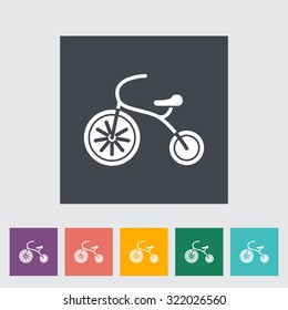 Tricycle icon. Flat vector related icon for web and mobile applications. It can be used as - logo, pictogram, icon, infographic element. Vector Illustration.