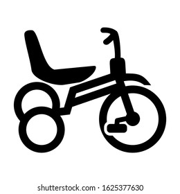 tricycle icon or logo isolated sign symbol vector illustration - high quality black style vector icons
