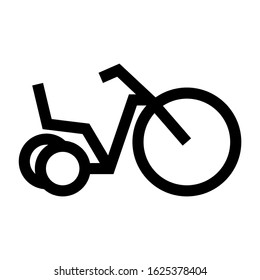 tricycle icon or logo isolated sign symbol vector illustration - high quality black style vector icons
