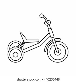 Tricycle icon, outline style