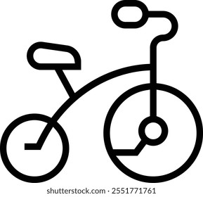 tricycle icon. Thin linear style design isolated on white background