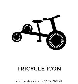 Tricycle icon vector isolated on white background for your web and mobile app design, Tricycle logo concept