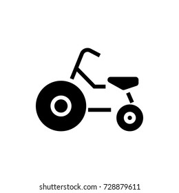 tricycle icon vector isolated on white background