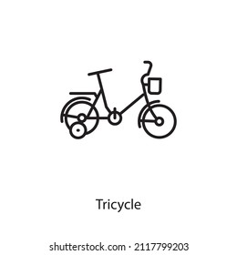 tricycle icon in vector. Logotype