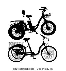 Tricycle shapes vector based illustration