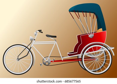 Tricycle Thai style graphic vector