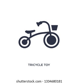 tricycle toy icon. Simple element illustration from toys concept. tricycle toy editable symbol design on white background. Can be use for web and mobile.