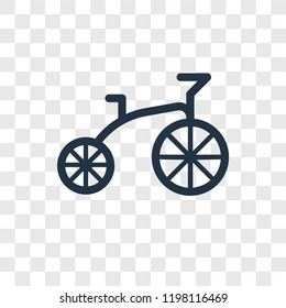 Tricycle toy vector icon isolated on transparent background, Tricycle toy transparency logo concept
