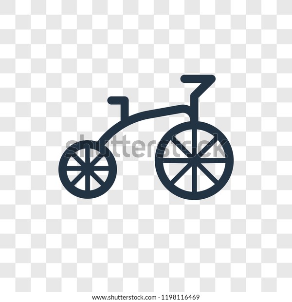 Tricycle toy vector icon\
isolated on transparent background, Tricycle toy transparency logo\
concept