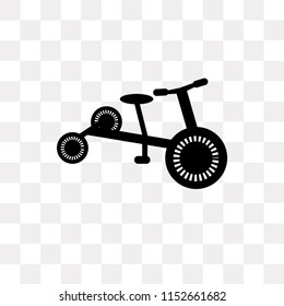 Tricycle vector icon isolated on transparent background, Tricycle logo concept