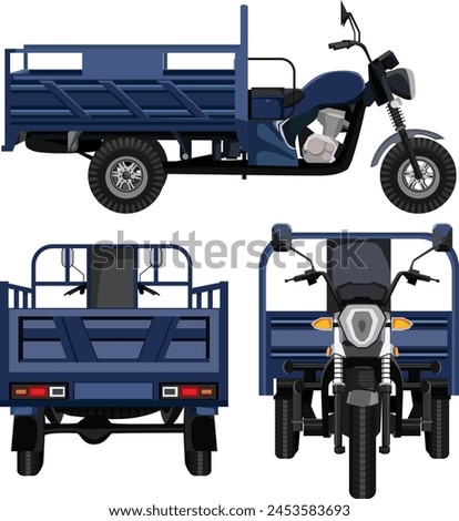 tricycle vector template design , White background