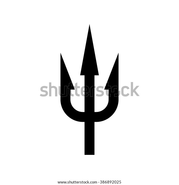 Trident Black Silhouette Sea Neptune Weapon Stock Vector (Royalty Free ...