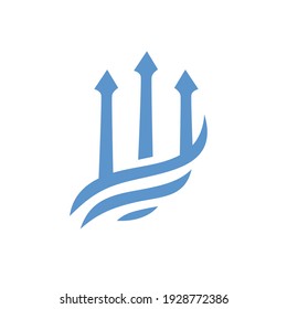 símbolo trident logo trident y wave