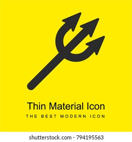 Trident bright yellow material minimal icon or logo design