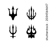 Trident Collection Neptune Lord Poseidon Triton King Spear logo design