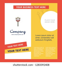 Trident  Company Brochure Template. Vector Busienss Template