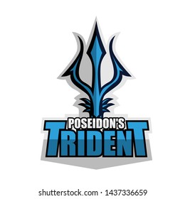 Trident conceptual esport logo, emblem design for esport