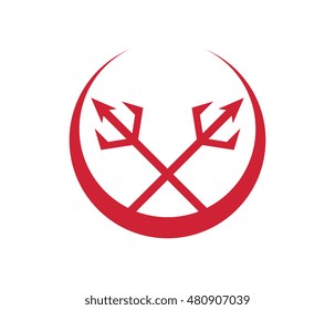 Trident crossed design