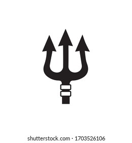 Trident design vector and poseidon icon illustration template
