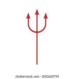 Trident devil icon vector. pitchfork illustration sign. hell symbol.
