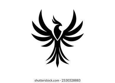 
 Dreizack-Adler, Vektor, schwarz, fliegender Falken, Symbol