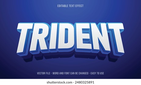 Trident editable text effect, editable text 3d style