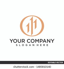 trident elegant and luxury logo template