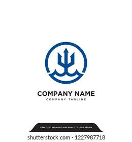 trident finance logo company vector