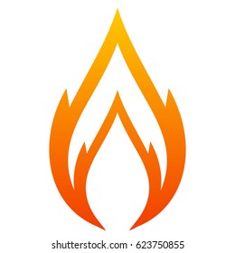 Trident fire. Icon illustration for design - stock vector