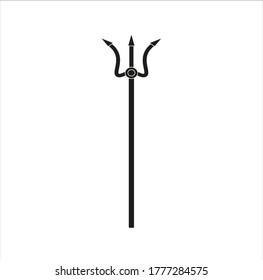 trident of god neptune mythology of olympus, illustration for web and mobile design.