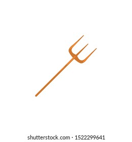 trident of golden on white background vector illustration design