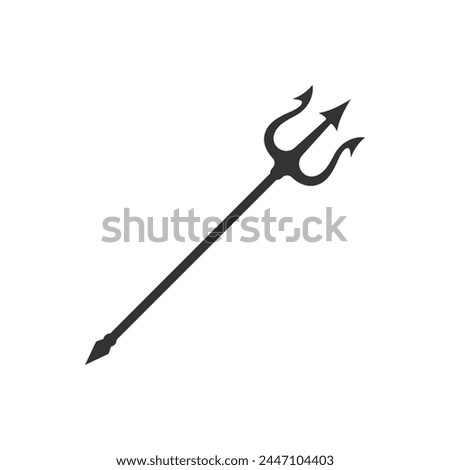 Trident graphic icon. Poseidon trident sign isolated on white background. Vector illustration