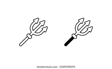 Design de ícone Trident com ilustração de estoque de fundo branco