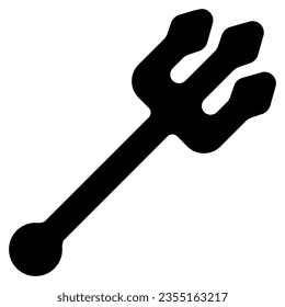 trident icon with glyph style and 64 px base. Suitable for website design, logo, app, ui and etc.	