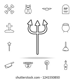 trident icon. halloween icons universal set for web and mobile