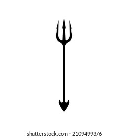 Trident-Symbol einzeln auf weißem Hintergrund. Vektorgrafik