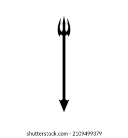 Icono de tridente, aislado en fondo blanco. ilustración vectorial