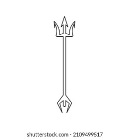 Trident icon, isolated on white background. vector illustration