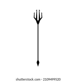 Trident icon, isolated on white background. vector illustration