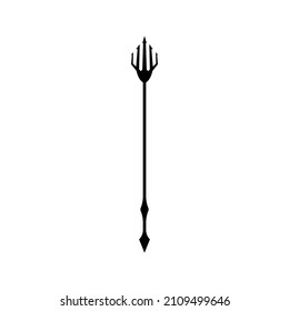 Icono de tridente, aislado en fondo blanco. ilustración vectorial