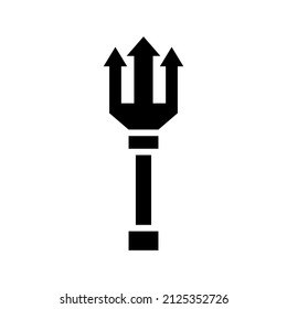 Icono de tridente aislado en fondo blanco