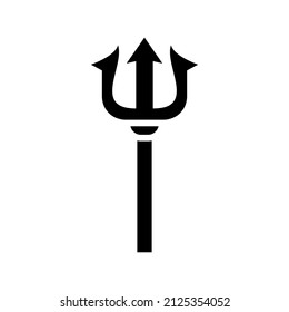 Trident-Symbol einzeln auf weißem Hintergrund