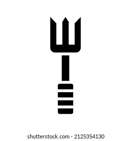 Icono de tridente aislado en fondo blanco