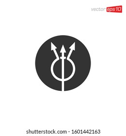 Trident Icon Logo Design Concept